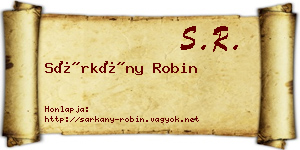 Sárkány Robin névjegykártya